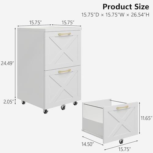 Farmhouse File Cabinet with 2 Drawers
