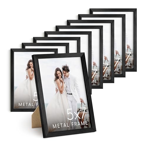 5x7 Black Metal Picture Frames (9 Count)
