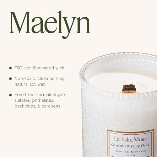 Gardenia & Ylang Ylang Scented Candles for Home (19.4 Ounce)