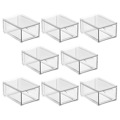 Plastic Bathroom Organizer Bin w (8 Count)