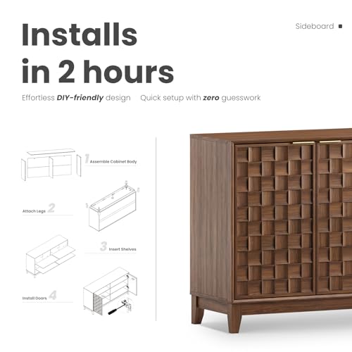 60" Sideboard Buffet Cabinet with Storage