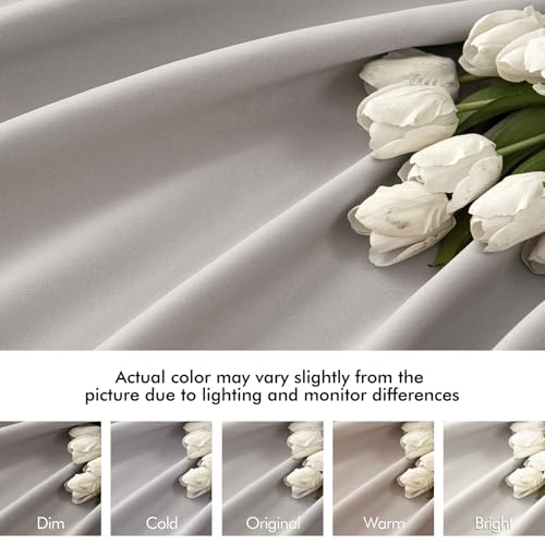 Cobblestone Back Tab Blackout Curtains 52x63 Inches Long 2 Panel Set (2 Count)