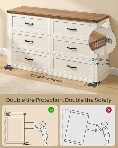 Modern 6 Drawer Dresser