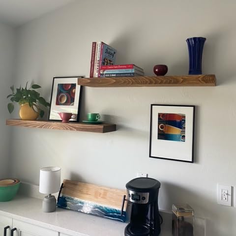 48 Inch Wooden Floating Shelves for Wall