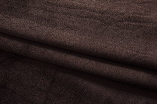 Luxury Velvet Blackout Curtains Panels with Grommet Draperies Eyelet 52Wx72L Inch Brown