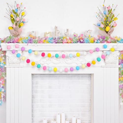 Easter Pom Pom Garland Decorations (2 Count)
