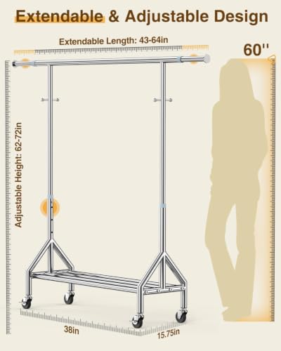 Clothes Rack on Wheels