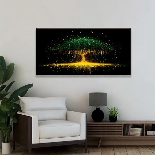 Black Abstract Wall Art For Living Room Canvas Art Wall Decor Print Modern Gold Tree Wall Art Landscape Painting Picture For Bedroom Office Apartment Hotel Home Decoration 24 X 48 In