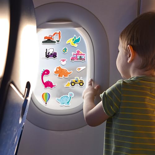 Window Clings Stickers for Kids Window Gel Clings Decals Thick Gel Clings Toddlers and Adults Classroom Home Nursery Airplane Birthday Party Supplies