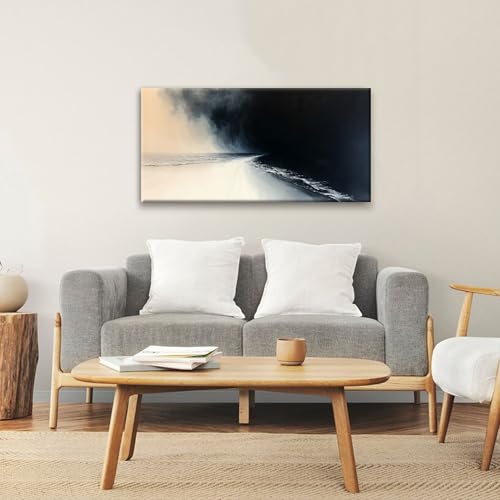 Black And White Abstract Wall Art Modern Minimalist Canvas Art Wall Decor Print Picture Abstract Wall Decor Painting Picture For Bedroom Office Home Wall Decoration 20 X 40 In