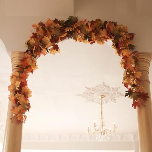 6PCS Orange Leaf Garland (33.6 Foot)
