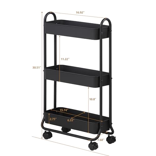 Slim Rolling Storage Cart