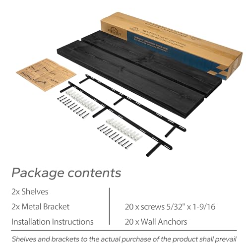 Wood Floating Shelves for Wall 54 inch Set of 2 (2 Count)