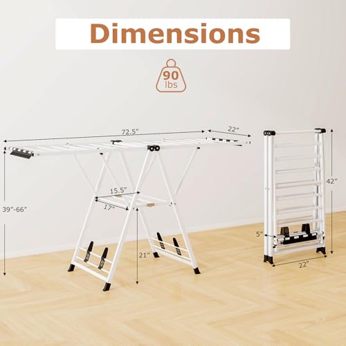 Foldable Metal Clothes Drying Rack
