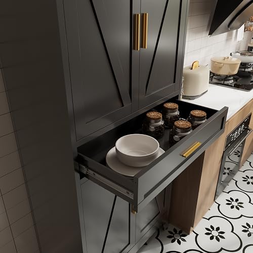 71 "Farmhouse Metal Filing Cabinet with a Drawer and 4 Adjustable Shelves