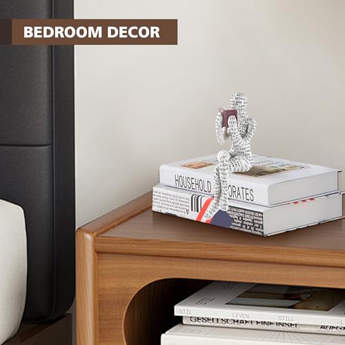 Home Decor Pulp Reading Women Thinker Statue Aesthetic Sculpture Room Decor Modern Abstract Decoration on Shelf Table Desk for Living Room Office Bedroom H