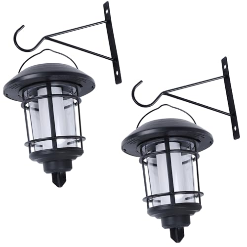 Solar Purple Flame Wall Lanterns (2 Count)