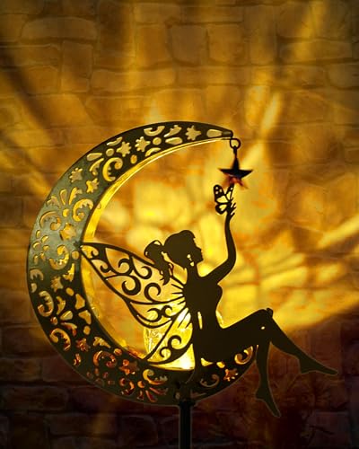 Solar Fairy Moon Garden Stake Light