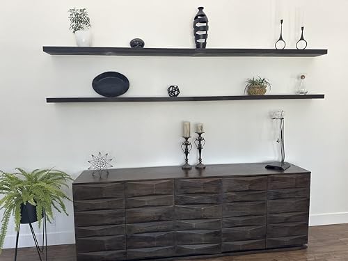 Joel’s Antiques 72 Inch Wooden Floating Shelves for Wall