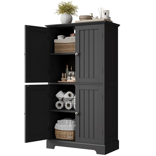 Bathroom Floor Cabinet with Adjustable Shelves