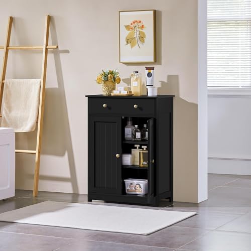Small Bathroom Storage Cabinet with Drawer and 2 Doors