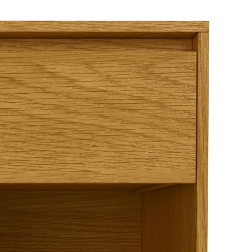Hunter 20" Wide Bedside Table in Oak Veneer