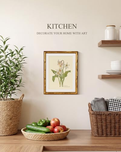 Gold Framed Bamboo Wall Art
