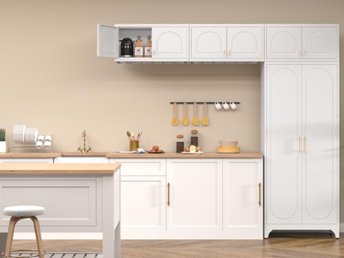 90" Tall Metal Kitchen Pantry Storage Cabinet with Doors and Shelves