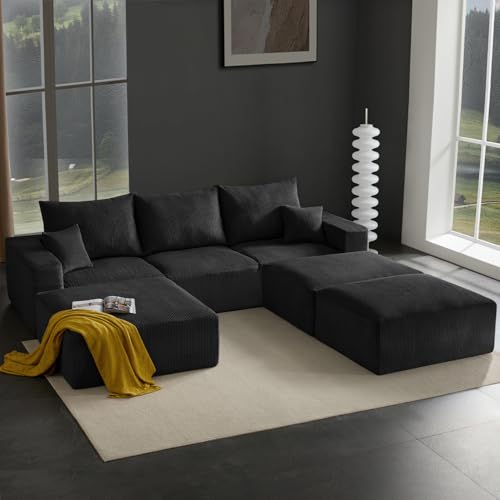 113" Modular Sectional Sofa Bed Boneless Sofa Couches for Living Room