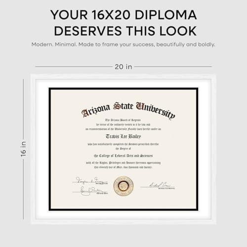 16x20 Black Oak Diploma Frame