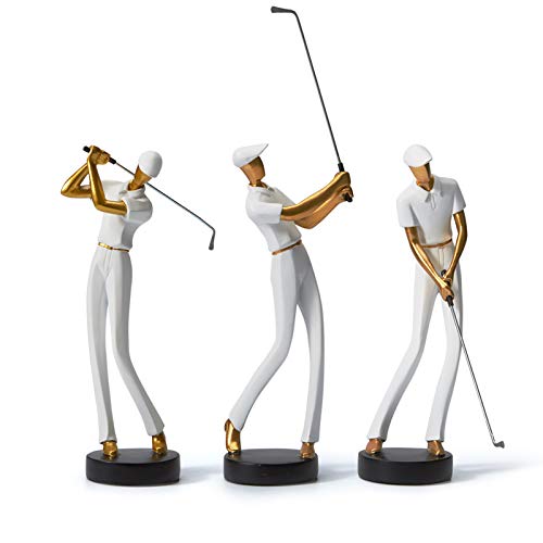 Golfer Figurine Statue Golf Sculpture Modern Home Decor 9.4 Inch