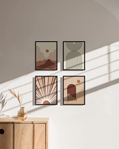 9x12 Black Oak Wooden Frame Set of 4 (4 Count)