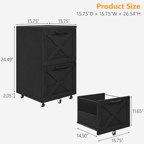 Farmhouse File Cabinet with 2 Drawers