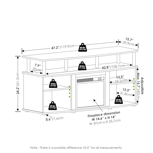 Jensen Fireplace TV Stand