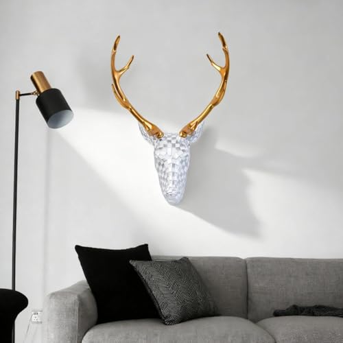 Mosaic Deer Head Wall Decor 15.7x8.7 Inch