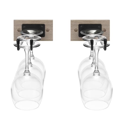 Wall Mounted Wine Glass Stemware Rack Set (2 Count)
