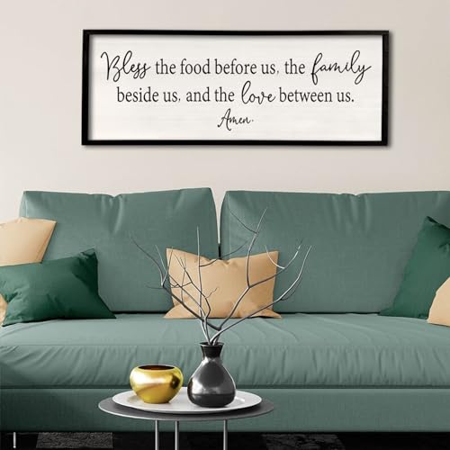 Dining Room Sign Wall Decor Bless the Food Before Us 40"X15"