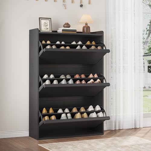 Shoe Cabinet with 3 Flip Drawers