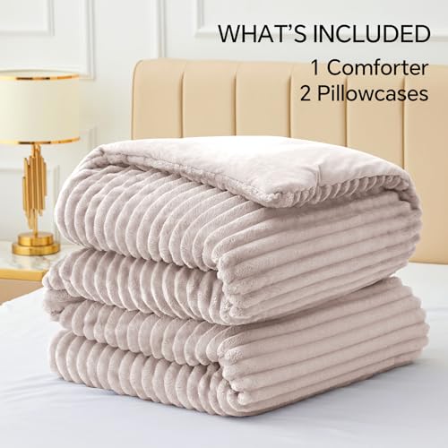 Fleece Queen Comforter Set