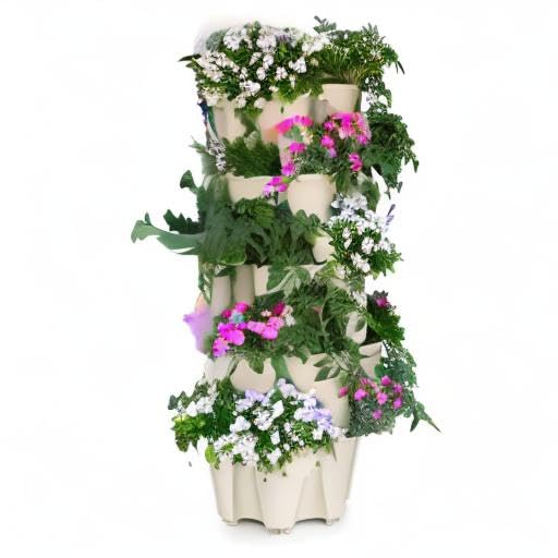 Patented Large 5 Tier Vertical Garden Planter with Patented Internal Watering System Great for Growing a Variety of Strawberries