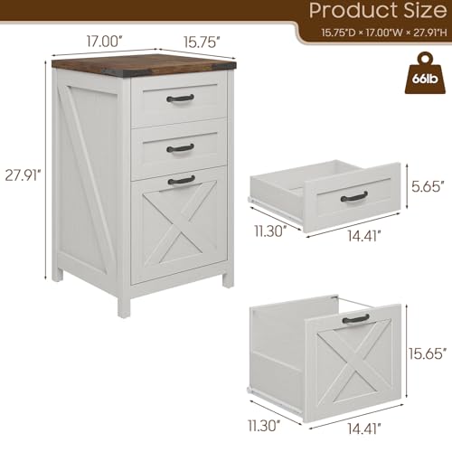 Vertical File Cabinet with 3 Drawers