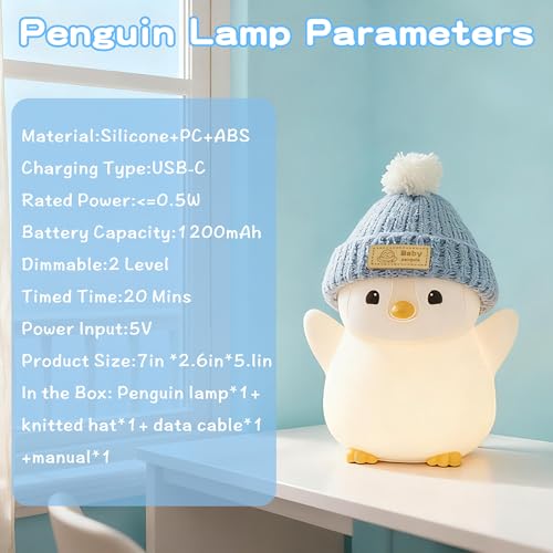 Pink Penguin Night Light