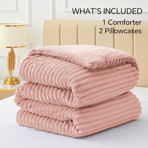 Fleece Queen Comforter Set