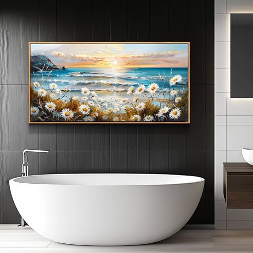 Canvas Wall Art For Living Room Farmhouse Bedroom Wall Decor For Restaurant Office Marine Landscape Painting Photos Watercolor Flowers Nature Artwork Walls Modern Home Decor 20x40 In