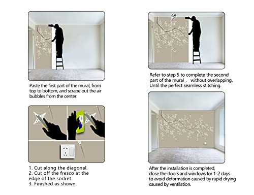 Chinese Style Plum Flower wallpeper Living Room Bedroom Office wall Mural