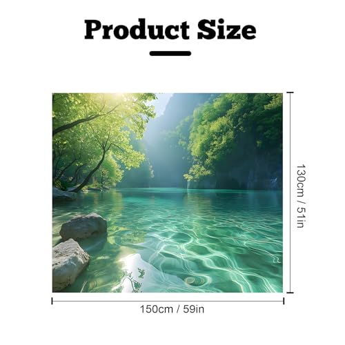 Nature Tapestry Forest Tree Sea Cave Wall Hanging