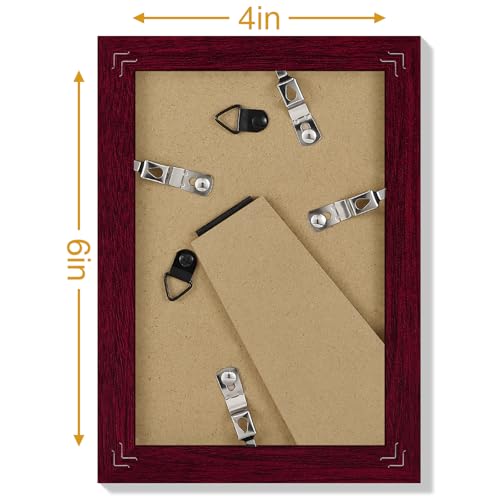 4x6 Picture Frames Set of 9 for Wall Mount & Tabletop (9 Count)