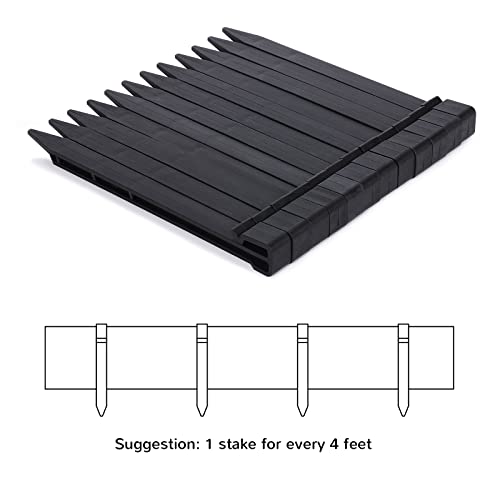 Anleolife 100ft Flexible Plastic Landscape Edging Coil with 30 Stakes