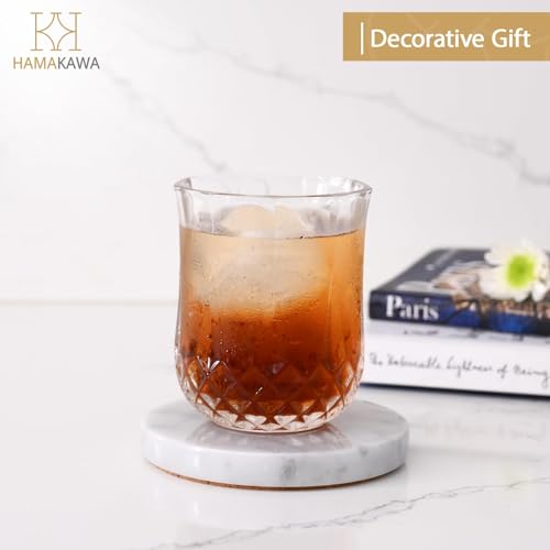 Real Natural Marble Coasters Set of 4 (4 Count)