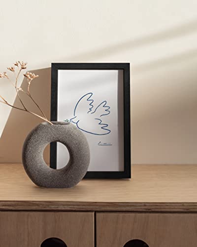 4x6 Solid Oak Black Frame